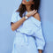 Summer Sexy Dress Women Shoulder Dresses Striped dress - ROUTINE FASHION